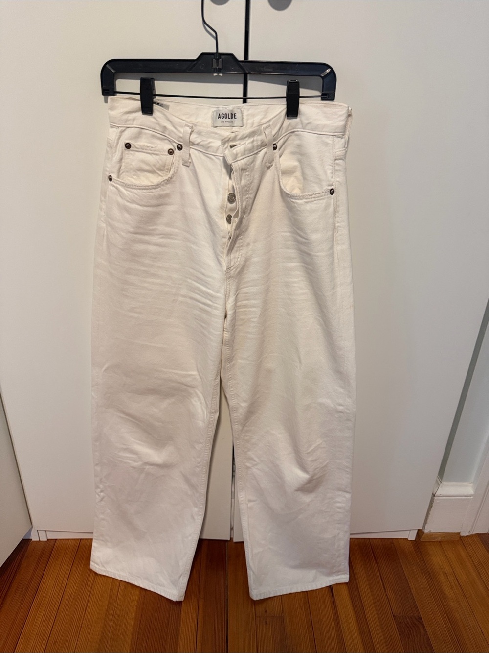 AGOLDE Low Slung Baggy Jeans in Milkshake